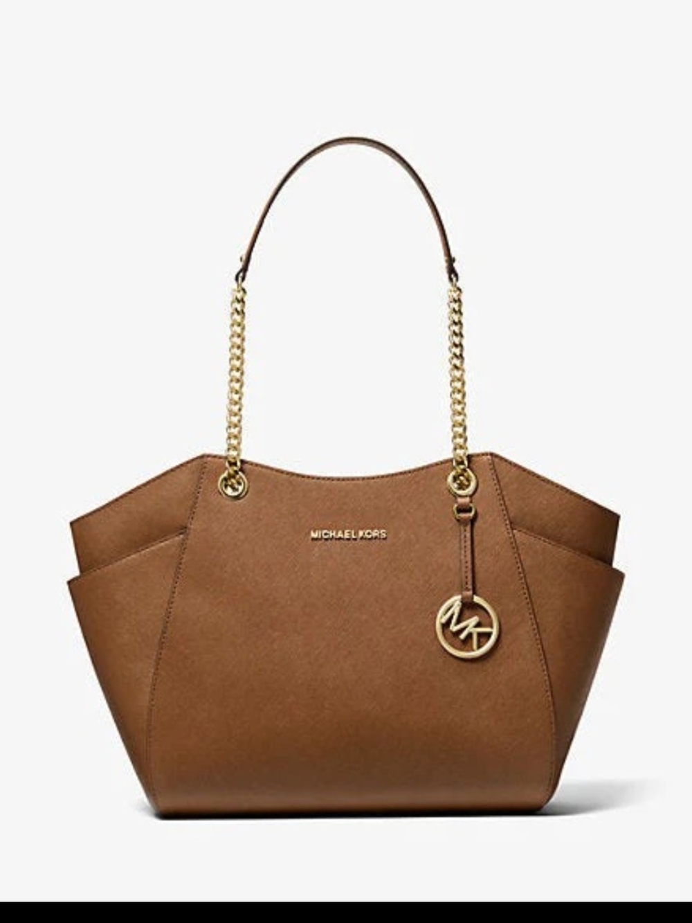 Michael Kors Tan Leather Crossbody Bag - Gold Hardware